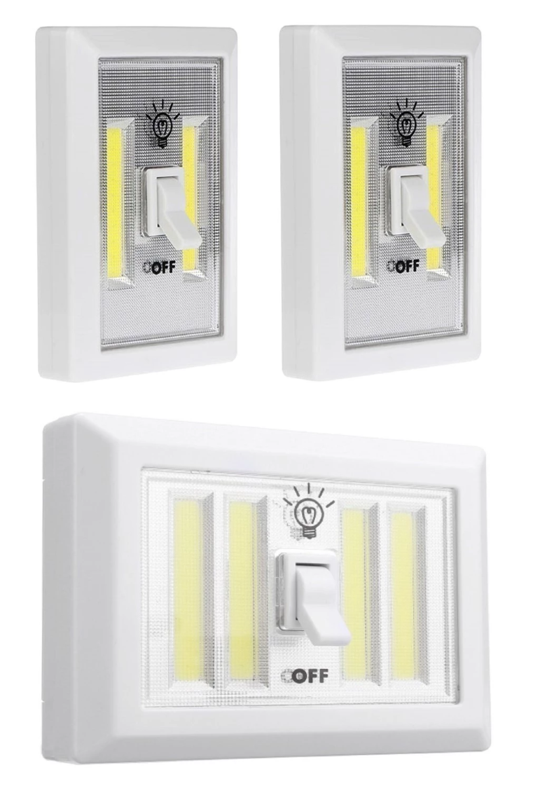 Multi-Purpose COB LED Light-Switch - 3 Pack